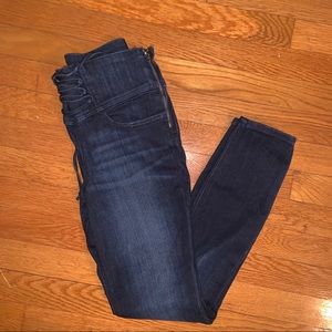 High waisted express skinny jeans size 0 short